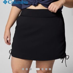 Columbia women’s XL Omni shade Anytime casual active black side ruched skirt NWT